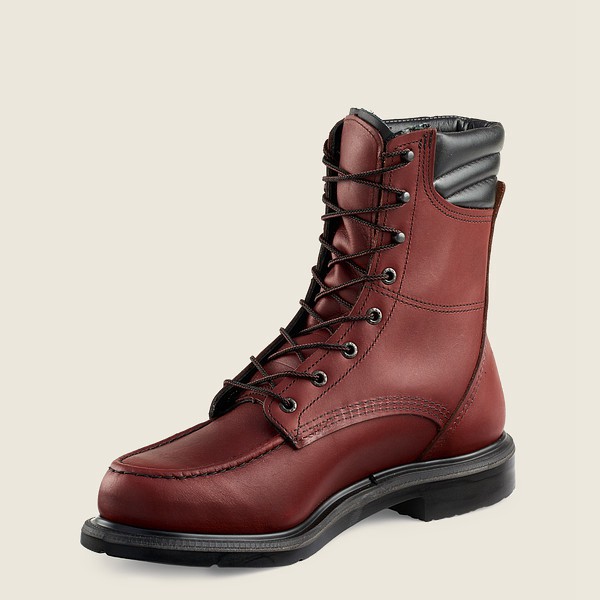 Red Wing Iş Botu Erkek - Supersole® - 8-Inch Soft Toe - Bordo - 93MFAPLBI